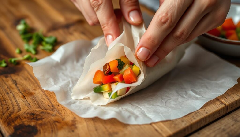 Egg roll wrapping